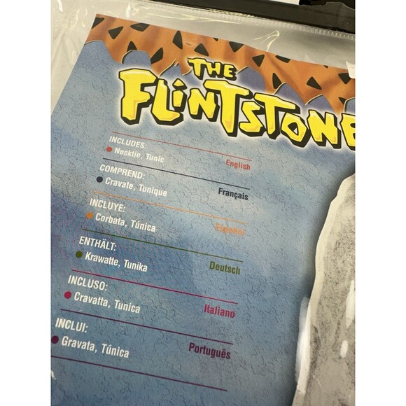 Rubies Fred Flintstone Costume Tunic Tie One Size Adult - Picture 3 of 11